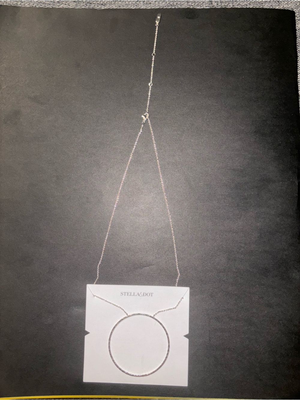 4/$20 Stella & Dot Silver Open Circle Pendant Necklace